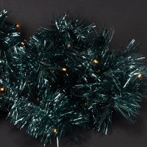 Artikel Lametta Weihnachtsgirlande 3m mit 60 LED und Timer, Smaragdgrün, Indoor und Outdoor