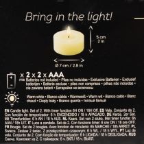Artikel LED Teelicht Echtwachs Warmweiß Flackereffekt Timer 7 cm Ø 2er-Set