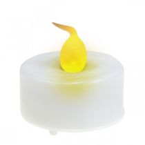 LED-Teelichter mit Flammeneffekt, künstliche Kerzen mit Timer Warmweiß Ø3,6cm 4er-Set