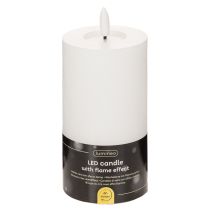 Artikel LED Stumpenkerze Echtwachs flackernd Timer Ø7cm H16cm Weiß