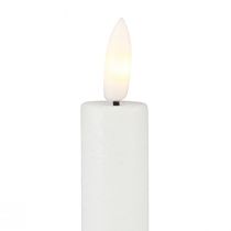 Artikel LED Kerzen mit Timer Stabkerzen Echtwachs Weiß 25cm 2 St