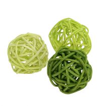 Lataball 3cm Grün gebleicht 72St