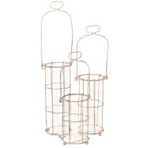 Artikel Laterne Garten, Metall Windlicht Ø8,5cm H23/18,5/14,5cm 3er-Set