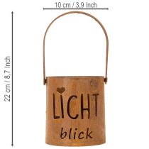 Artikel Laterne Metall Windlicht Edelrost Deko Kerzenhalter Garten Terrasse 22cm 2er Set