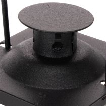 Artikel Laterne Schwarz aus Metall und Glas mit Henkel für Teelicht, 16 cm