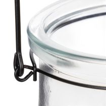 Artikel Windlicht Glas Laterne 18cm mit Metallgriff für stimmungsvolle Beleuchtung im Innen- und Außenbereich