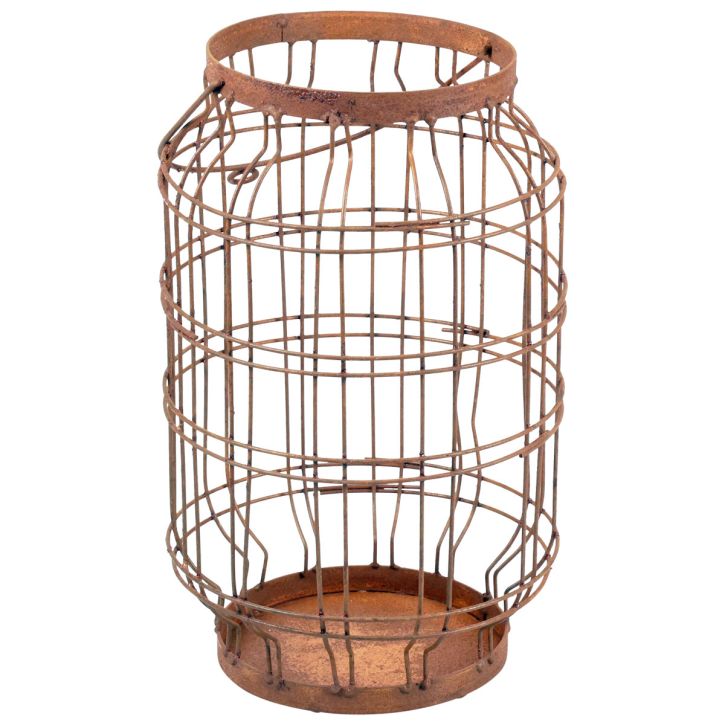 Artikel Gartenlaterne Metall Edelrost Henkel Vintage Ø19,5cm