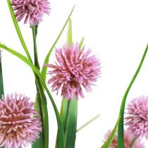 Kunstblumen Kugelblume Allium Zierlauch künstlich Rosa 45cm