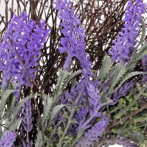 Artikel Kranz aus künstlichem Lavendel und echten Rebenzweigen 60cm Türdekoration Innenbereich