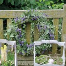 Artikel Mediterraner Lavendelkranz Ø50cm, Künstlicher Blumenkranz mit Lavendel und Rosmarin