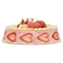 Artikel Lebensmittelattrappe, künstliche Torte Erdbeer-Sahne Ø23cm H9,5cm