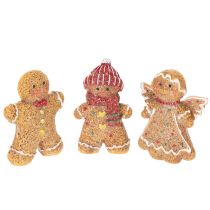 Artikel Dekofigur Lebkuchenmännchen Kunststoff 8 cm 3 Stück für Innen