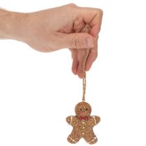 Artikel Deko-Anhänger 3er-Set Künstliche Lebkuchenfiguren Polyresin Braun/Rot/Weiß H7cm