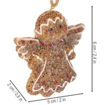Artikel Deko-Anhänger 3er-Set Künstliche Lebkuchenfiguren Polyresin Braun/Rot/Weiß H7cm