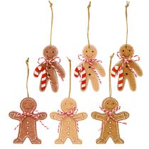 Artikel Lebkuchenmann Hängedeko Holzfaser FSC Weihnachten 8cm 12er Set