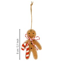 Artikel Lebkuchenmann Hängedeko Holzfaser FSC Weihnachten 8cm 12er Set