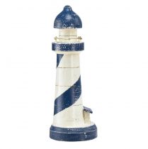 Artikel Leuchtturm Maritime Tischdeko Blau Weiß Ø10,5cm H28,5cm