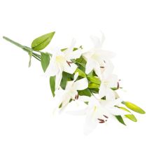 Artikel Lilien Kunstblume mit 6 weißen Blüten 66 cm Kunststoff