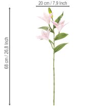 Artikel Kunstblume Lilien Stielblume 68 cm Rosa-Grün Set 3 Stück