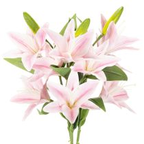 Artikel Kunstblume Lilien Stielblume 68 cm Rosa-Grün Set 3 Stück