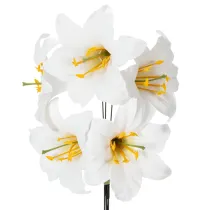 Artikel Kunstblume Lilie weiß mit Draht 12cm Ø 35cm 5St