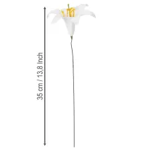 Artikel Kunstblume Lilie weiß mit Draht 12cm Ø 35cm 5St