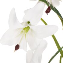 Artikel Künstlicher Lilienzweig weiß 80cm Kunststoff/Textil für Innenbereiche