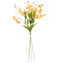 Artikel Künstliche Lilien 4er-Set – Realistische orangefarbene Kunstblumen für Hochzeitsdekorationen und Events 77cm