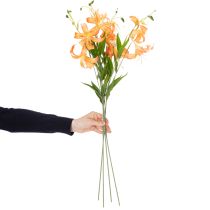 Artikel Künstliche Lilien 4er-Set – Realistische orangefarbene Kunstblumen für Hochzeitsdekorationen und Events 77cm