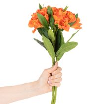 Artikel Kunstblume Alstroemeria Orange 75 cm 3 Stück künstlicher Blumenstrauß
