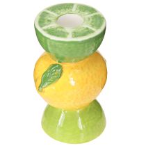Artikel Keramik Kerzenhalter Limetten Zitronen Deko Sommerfrische 2er Set H10,5cm
