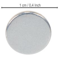 Artikel Magnet-Scheiben Rund 1 cm Silber Metall 20 Stück Set für Floristik und Dekoration