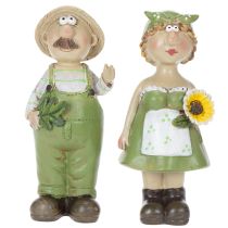 Artikel Kunststein Dekofiguren Set Bauernpaar 17cm Innenbereich