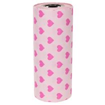 Artikel Manschettenpapier Rosa mit Herzmotiv 25 cm x 100 m für Dekoration und Floristik