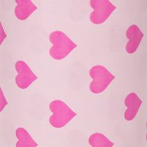 Artikel Manschettenpapier Rosa mit Herzmotiv 25 cm x 100 m für Dekoration und Floristik