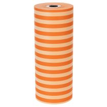 Artikel Manschettenpapier Rolle 25 cm x 100 m Orange gestreift für Floristik und Dekoration