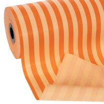 Artikel Manschettenpapier Rolle 25 cm x 100 m Orange gestreift für Floristik und Dekoration