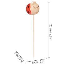 Artikel Marienkäfer Gartenstecker aus Keramik – Bunte Deko für Garten und Balkon, 25 cm hoch, 4er-Set