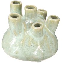 Artikel Maritime Deko Vase Korallen Optik Hellgrün Ø11,5cm H10cm - Perfekt für Trockenblumen
