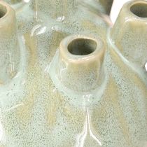 Artikel Maritime Deko Vase Korallen Optik Hellgrün Ø11,5cm H10cm - Perfekt für Trockenblumen
