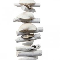 Maritime Deko Girlande Treibholz Girlande Muscheln H83cm