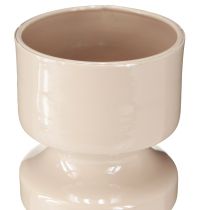 Artikel Metall Blumenvase Cappuccino Braun Emaille Ø9cm H17,5cm - Stilvolle Tischdeko für Frühling & Sommer