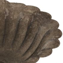 Artikel Metall Deko-Schale Kelchform Antik-Look Graubraun Ø12cm H18cm