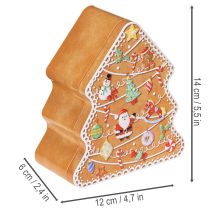 Artikel Metalldosen Set Lebkuchenoptik Tannenbaum und Haus 14 cm und 13 cm