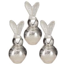 Artikel Deko-Hase Silber – Metall Osterdeko 11cm, Set 3 Stk, elegant und vielseitig