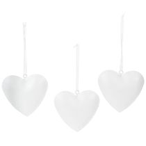 Artikel Herzförmige Wanddeko mit floralen Mustern aus Metall 7cm – Set mit 6 Anhängern