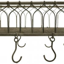 Metallkorb eckig mit Haken Hängedeko Metall 50x30,5x12,5cm
