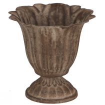 Artikel Metallpokal Pflanzgefäß im Antik-Look, grau-braun, Ø10cm H9,5cm