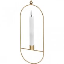 Kerzenhalter zum Hängen Golden Oval Metall 13×30,5cm 3St