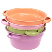 Artikel Metallschüssel Deko Schale Ø17cm 4 Frühlingsfarben 4St Stück